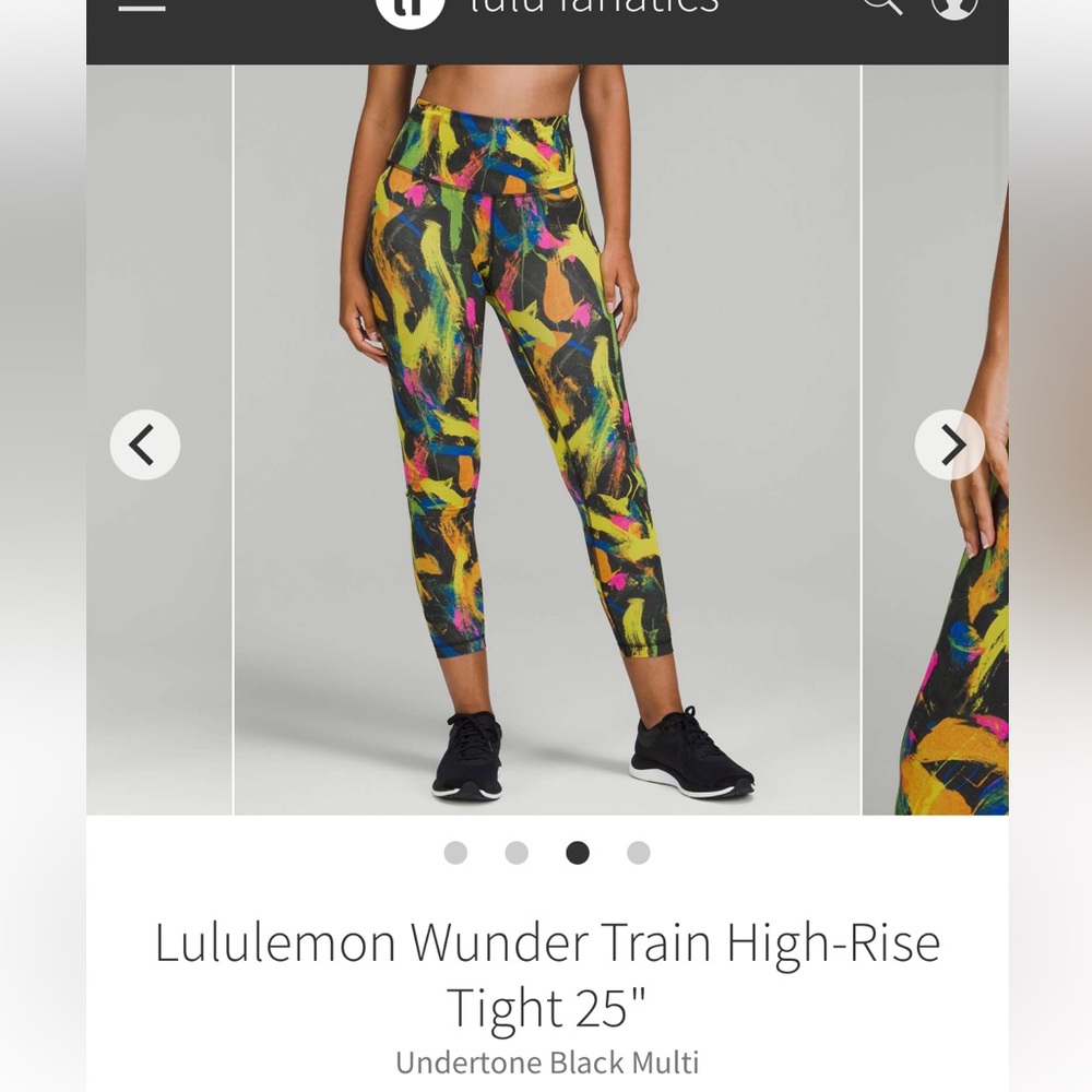 Lululemon size 14 Wunder Train 25” multi